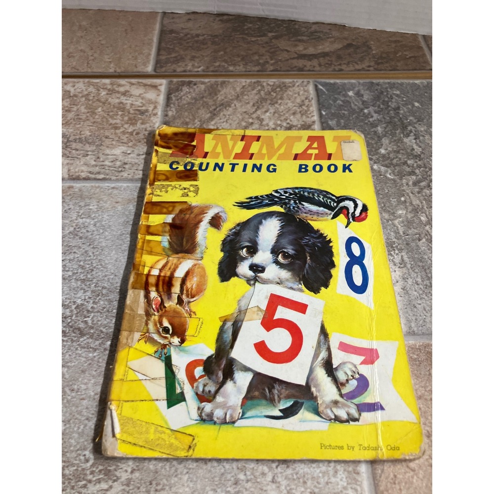 Vintage Animal Counting Book Tadashi Oda Froebel Kan Co Japan 1964